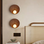 Modern Minimalist Round Wall Sconce Lamp – 1-Light Resin and Iron Wall Light for Bedroom and Living Room Decor 1