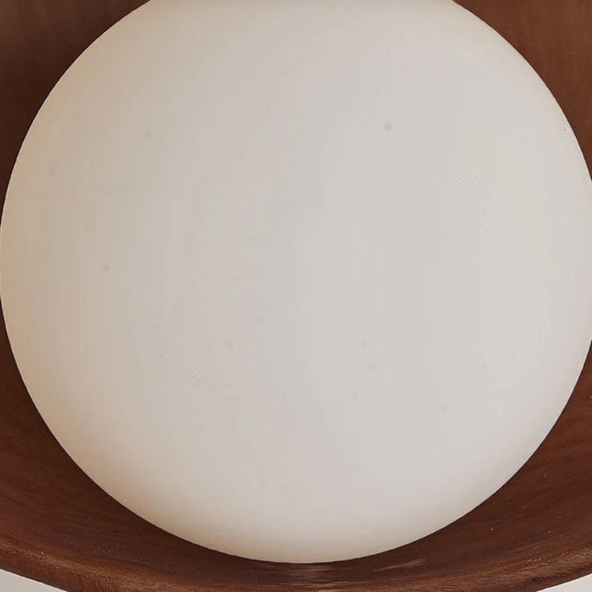 Modern Minimalist Round Wall Sconce Lamp – 1-Light Resin and Iron Wall Light for Bedroom and Living Room Decor 5