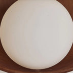 Modern Minimalist Round Wall Sconce Lamp – 1-Light Resin and Iron Wall Light for Bedroom and Living Room Decor 5