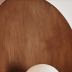 Modern Minimalist Round Wall Sconce Lamp – 1-Light Resin and Iron Wall Light for Bedroom and Living Room Decor 7