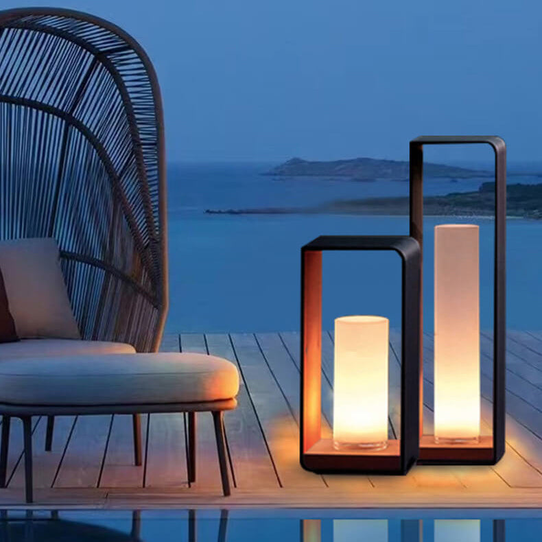 Modern Minimalist Solar Outdoor Lights – Waterproof LED Landscape Lighting for Patio and Garden with Adjustable Tri-Color Options 1