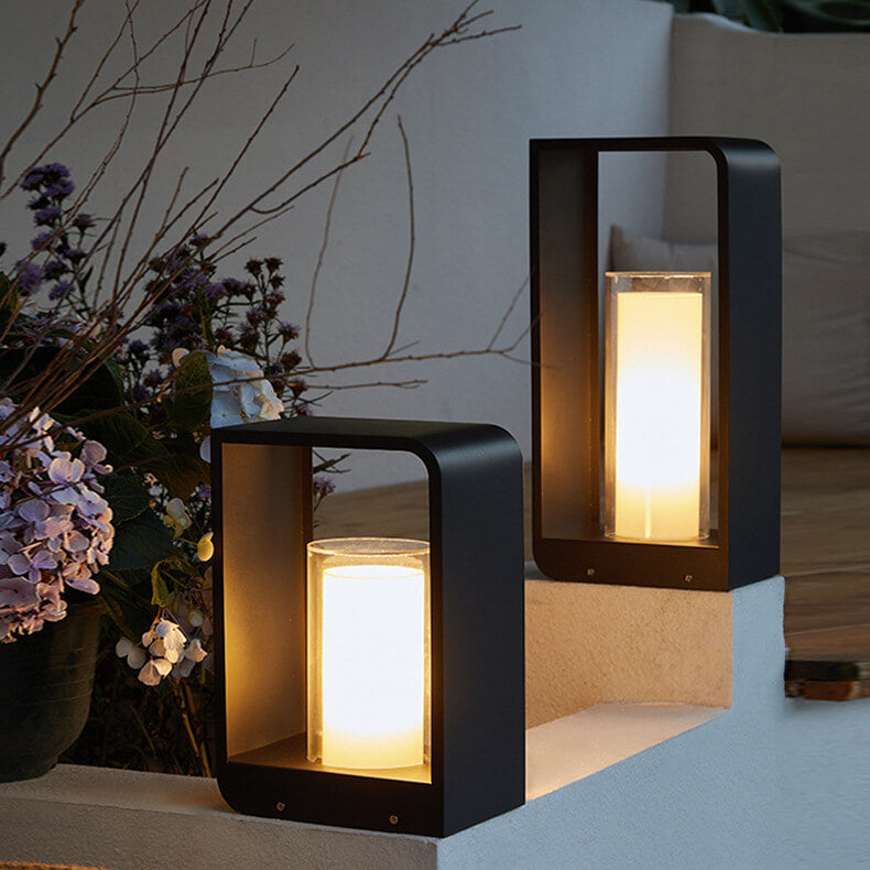 Modern Minimalist Solar Outdoor Lights – Waterproof LED Landscape Lighting for Patio and Garden with Adjustable Tri-Color Options 12