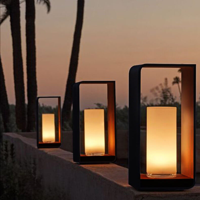 Modern Minimalist Solar Outdoor Lights – Waterproof LED Landscape Lighting for Patio and Garden with Adjustable Tri-Color Options 2