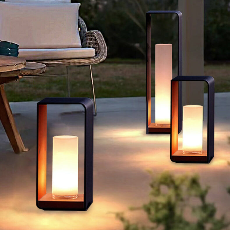 Modern Minimalist Solar Outdoor Lights – Waterproof LED Landscape Lighting for Patio and Garden with Adjustable Tri-Color Options 9