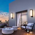 Modern Minimalist Solar Outdoor Wall Sconce Lamp - Stainless Steel Exterior Wall Lights 0