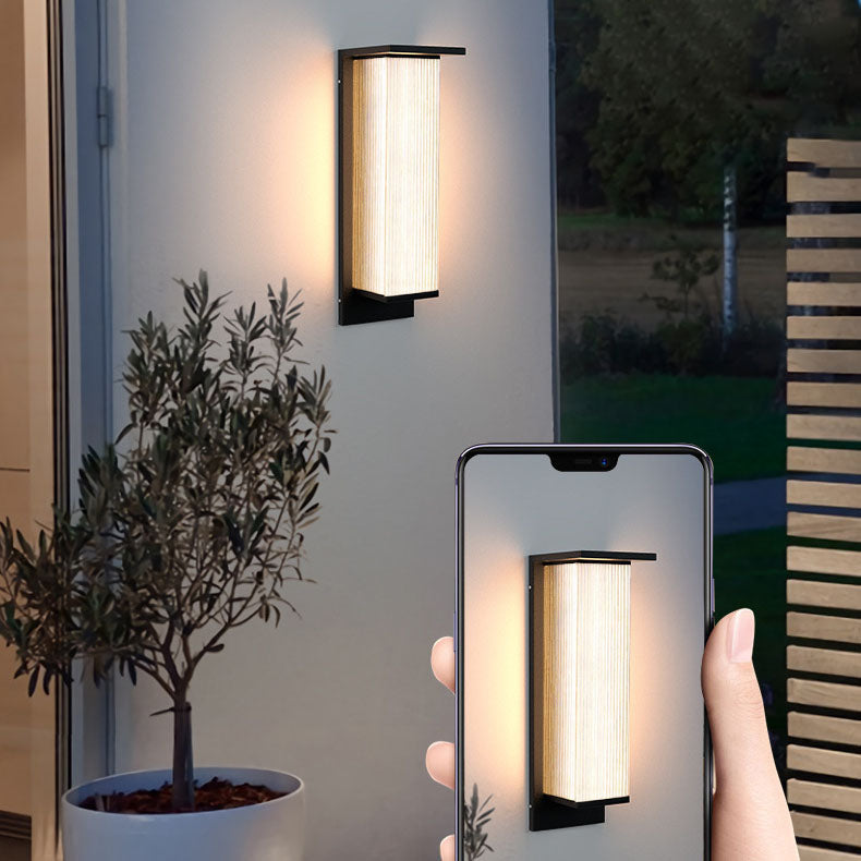 Modern Minimalist Solar Outdoor Wall Sconce Lamp - Stainless Steel Exterior Wall Lights 7