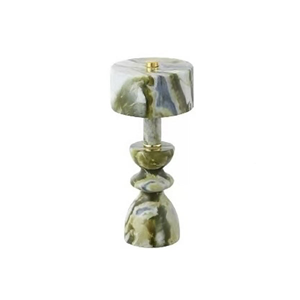 Modern Minimalist USB Table Lamp Aluminum Marble White 3