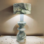 Modern Minimalist USB Table Lamp Aluminum Marble White 8