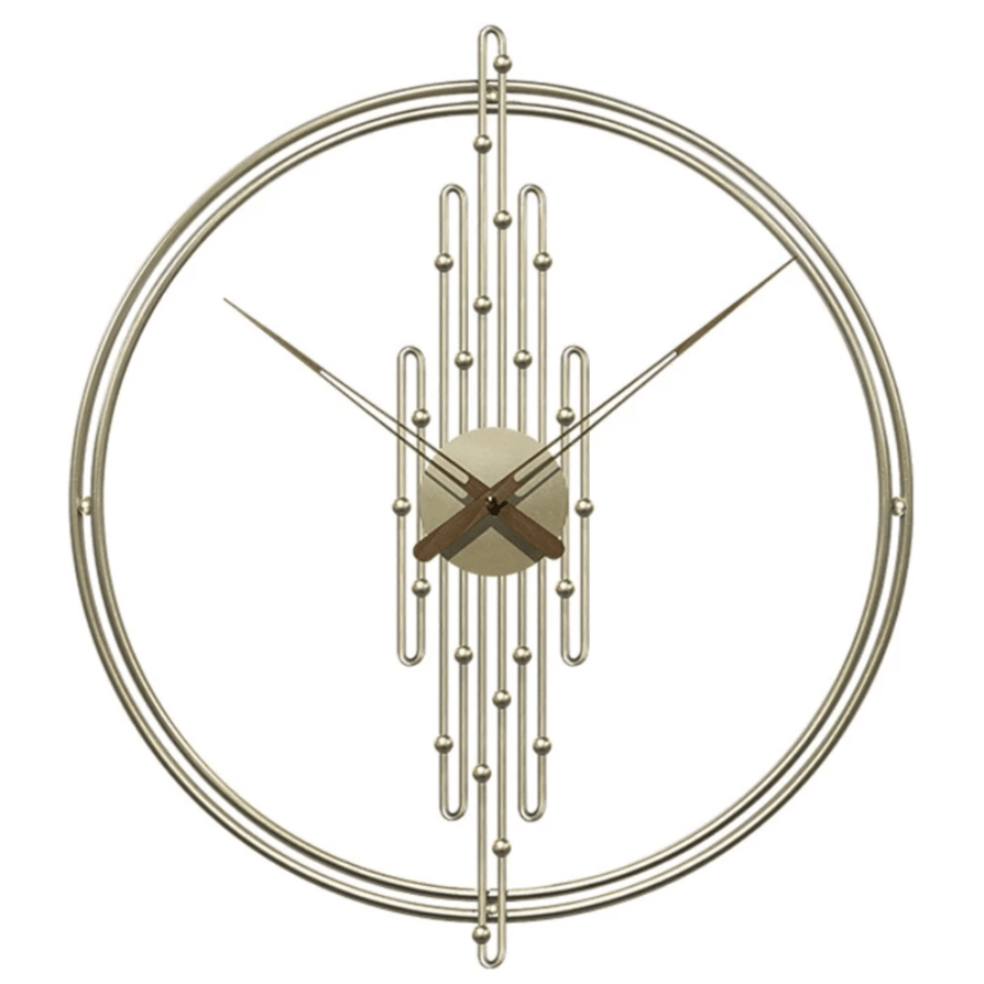 Modern Minimalist Wall Clock 50cm in Brushed Gold Finish – Stylish Wall Clock Decor 0