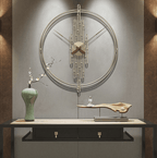 Modern Minimalist Wall Clock 50cm in Brushed Gold Finish – Stylish Wall Clock Decor 1