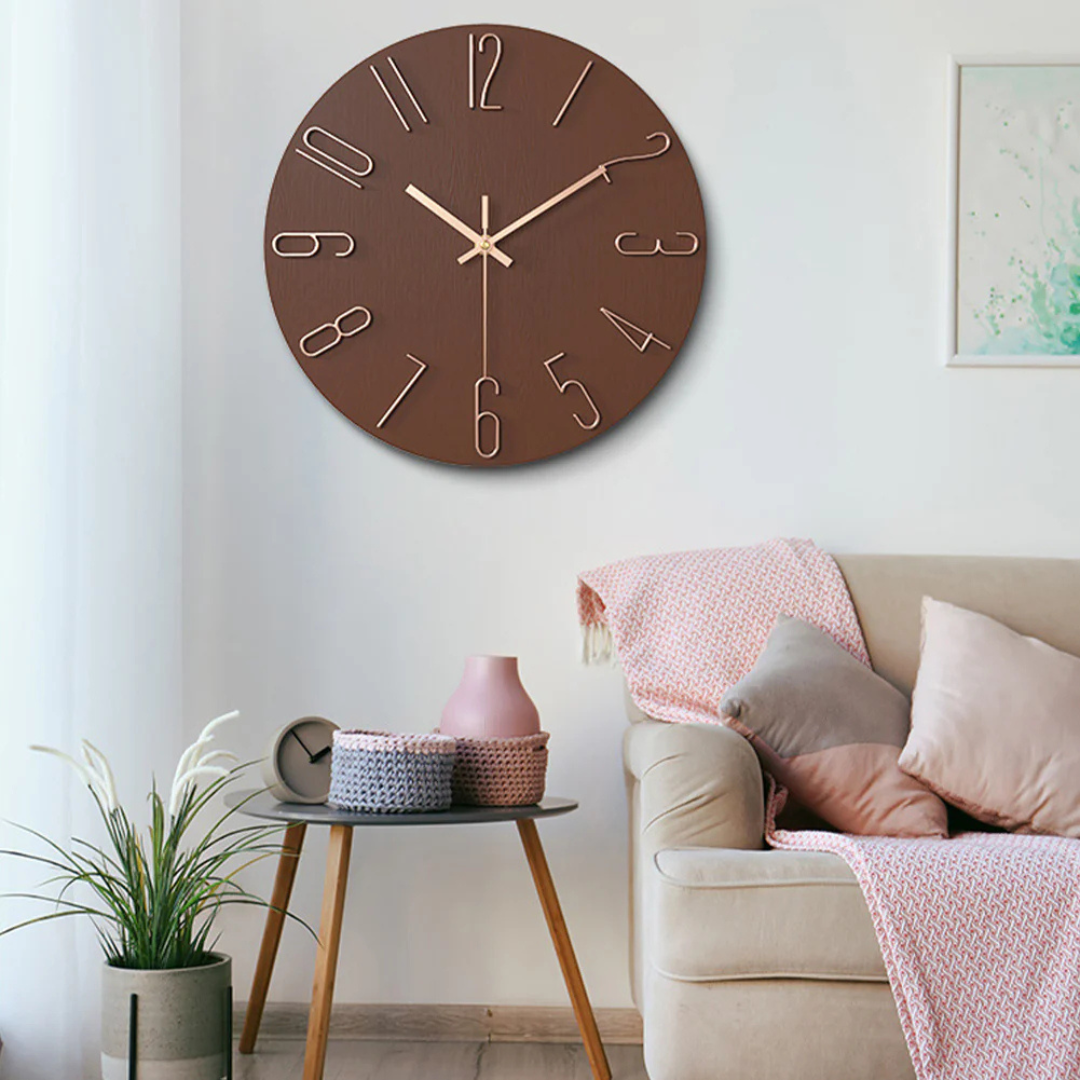 Modern Minimalist Wall Clock – 30 cm Quartz Movement for Living Room Décor – Silent Operation and Durable Design 1