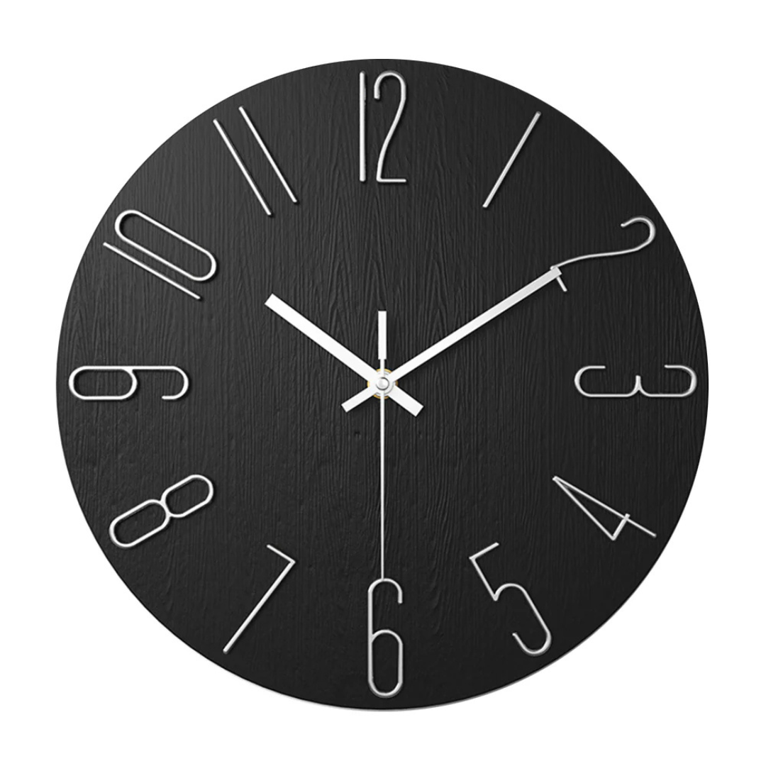 Modern Minimalist Wall Clock – 30 cm Quartz Movement for Living Room Décor – Silent Operation and Durable Design 3