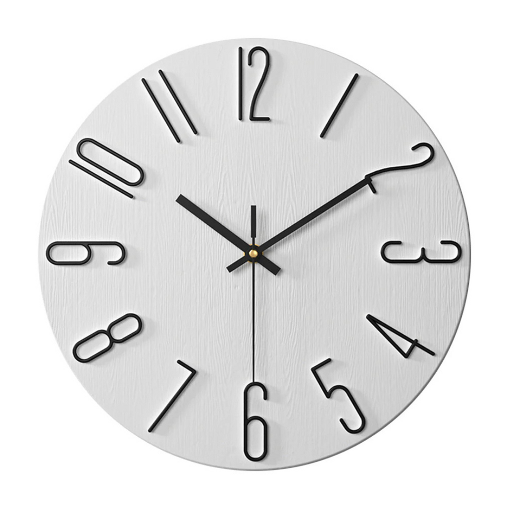 Modern Minimalist Wall Clock – 30 cm Quartz Movement for Living Room Décor – Silent Operation and Durable Design 5
