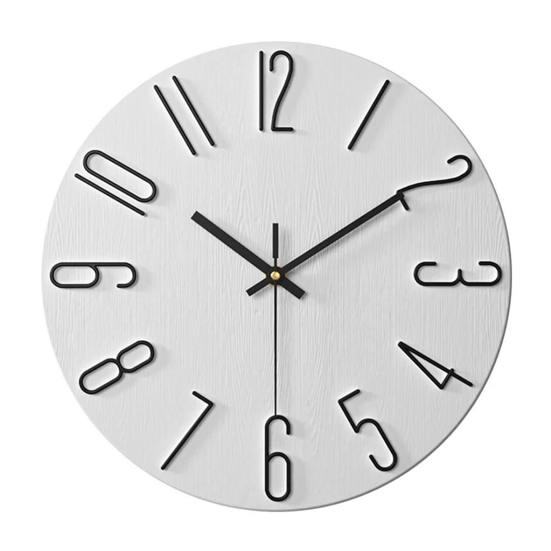 Modern Minimalist Wall Clock – 30 cm Quartz Movement for Living Room Décor – Silent Operation and Durable Design 5