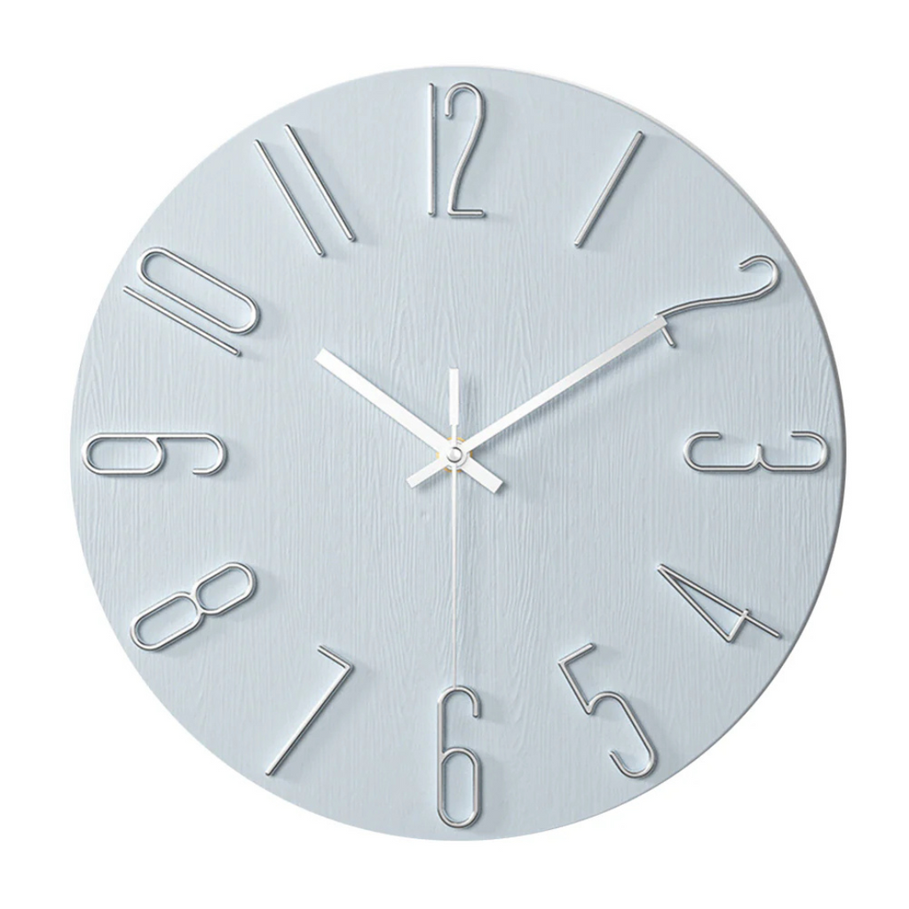 Modern Minimalist Wall Clock – 30 cm Quartz Movement for Living Room Décor – Silent Operation and Durable Design 6