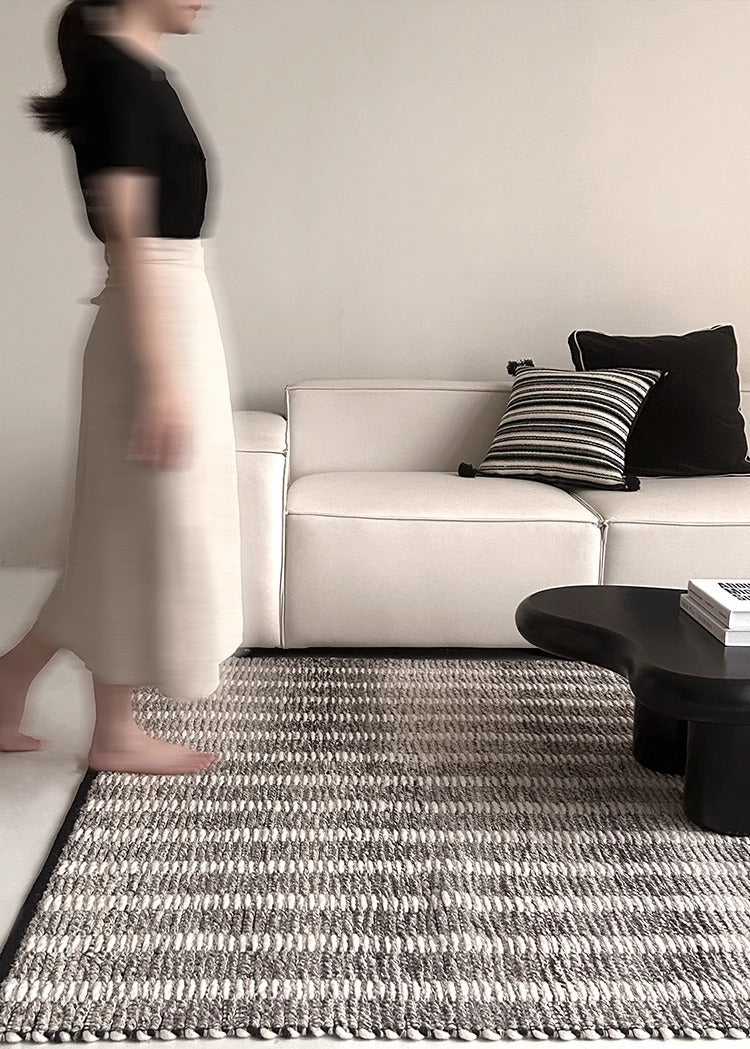 Modern Moroccan Area Rug in Soft Wool Blend – Stylish Living Room and Bedroom Decor, Stain-Resistant, Multiple Sizes Available 4