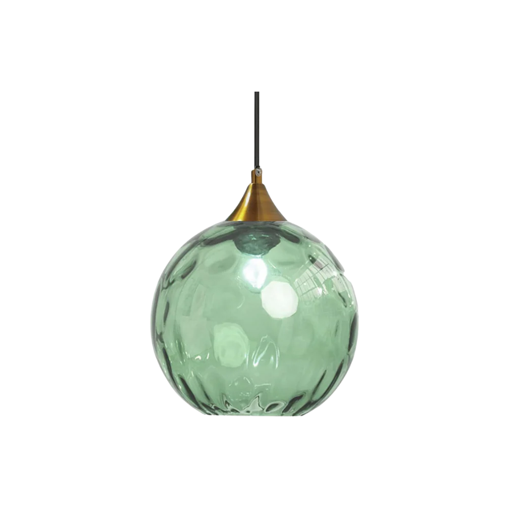 Modern Nordic Glass Pendant Light – Rippled Ceiling Fixture for Kitchen and Dining 0
