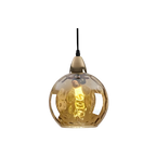 Modern Nordic Glass Pendant Light – Rippled Ceiling Fixture for Kitchen and Dining 1