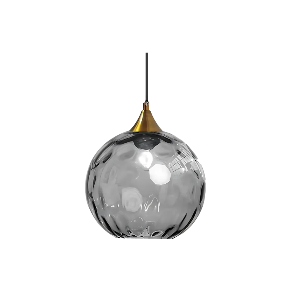 Modern Nordic Glass Pendant Light – Rippled Ceiling Fixture for Kitchen and Dining 12