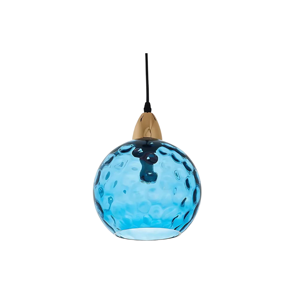 Modern Nordic Glass Pendant Light – Rippled Ceiling Fixture for Kitchen and Dining 14