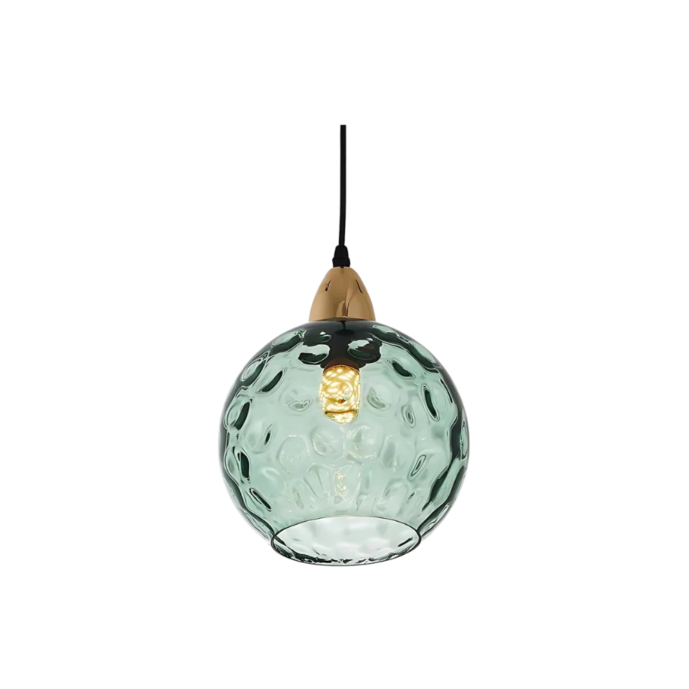 Modern Nordic Glass Pendant Light – Rippled Ceiling Fixture for Kitchen and Dining 15