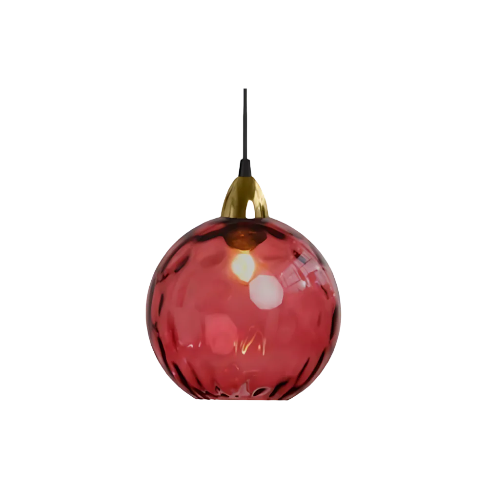 Modern Nordic Glass Pendant Light – Rippled Ceiling Fixture for Kitchen and Dining 17