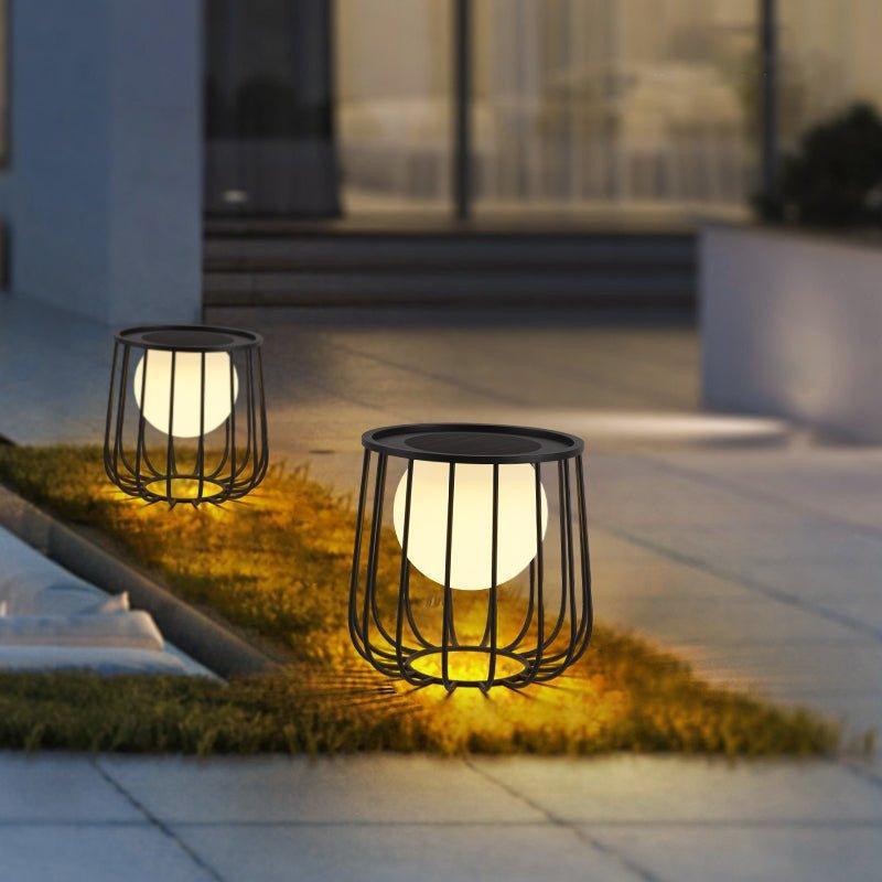 Modern Outdoor Lantern Metal Solar Waterproof Dimmable 2