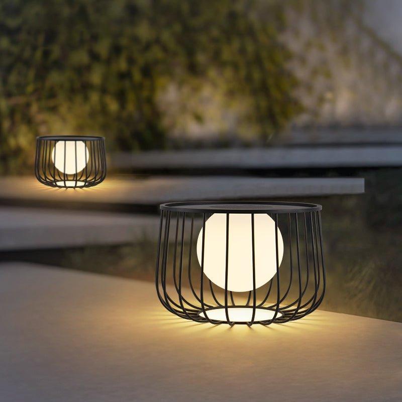 Modern Outdoor Lantern Metal Solar Waterproof Dimmable 3