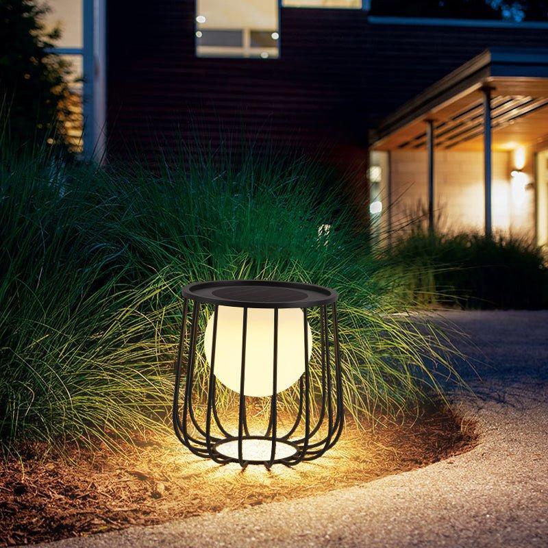 Modern Outdoor Lantern Metal Solar Waterproof Dimmable 5