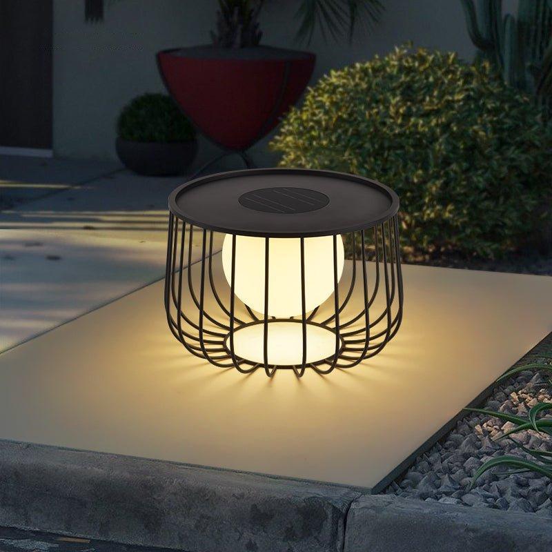 Modern Outdoor Lantern Metal Solar Waterproof Dimmable 6