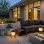 Modern Outdoor Lantern Metal Solar Waterproof Dimmable 99
