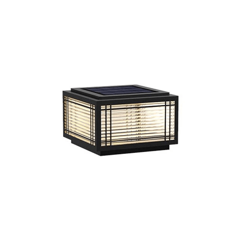 Modern Outdoor Post Light Galvanized Steel Waterproof LED 12