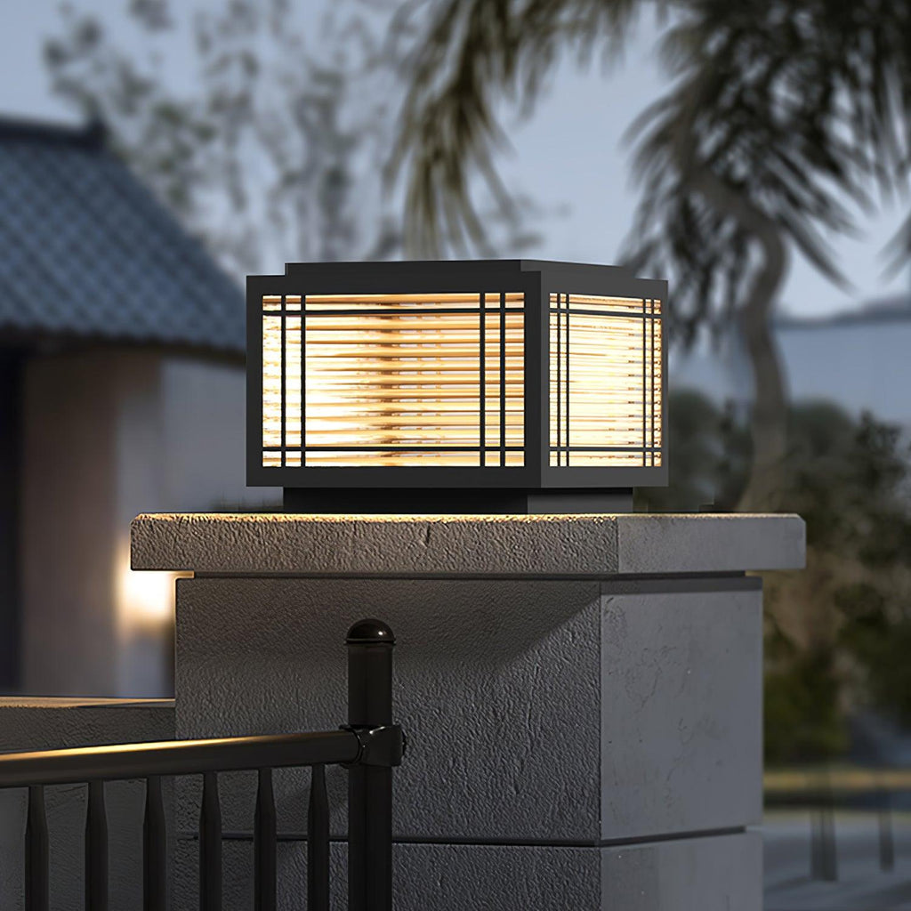 Modern Outdoor Post Light Galvanized Steel Waterproof LED 2