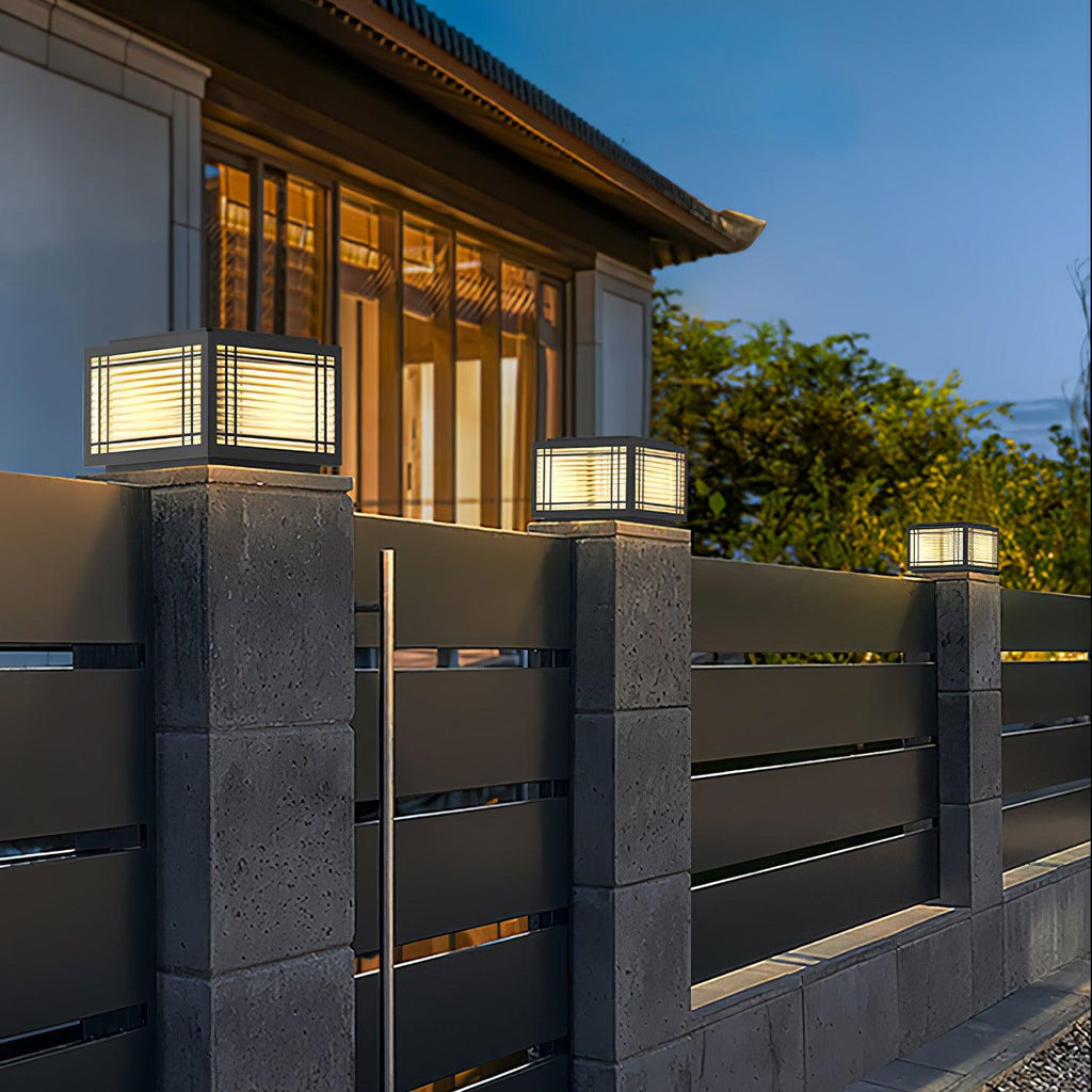 Modern Outdoor Post Light Galvanized Steel Waterproof LED 5