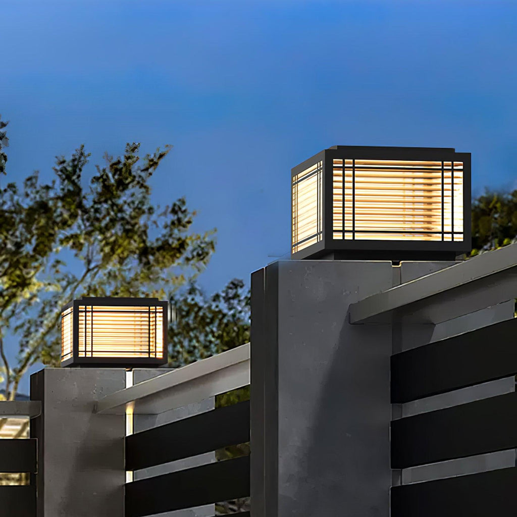 Modern Outdoor Post Light Galvanized Steel Waterproof LED 8