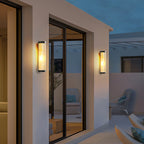 Modern Outdoor Wall Lamp – IP65 Waterproof Black Metal and Glass Sconce for Exterior Lighting 6