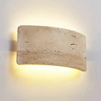 Modern Outdoor Wall Light in Beige Travertine with IP65 Waterproof Rating 4