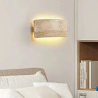Modern Outdoor Wall Light in Beige Travertine with IP65 Waterproof Rating 5
