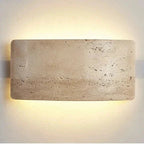 Modern Outdoor Wall Light in Beige Travertine with IP65 Waterproof Rating 7