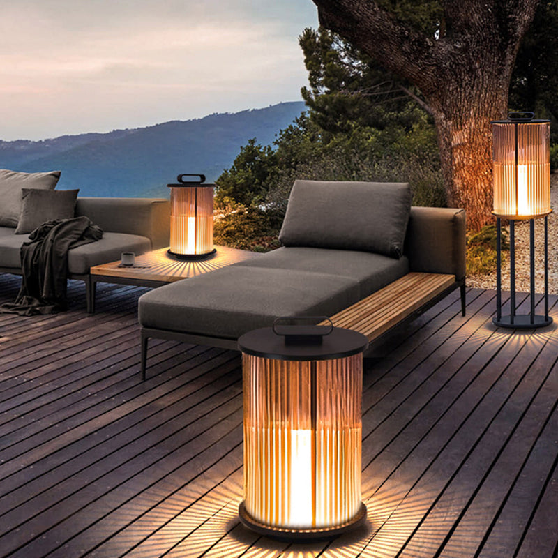 Modern Outdoor Wall Lights – Cylinder Glass and Stainless Steel Garden Lights for Patio Illumination 2