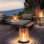 Modern Outdoor Wall Lights – Cylinder Glass and Stainless Steel Garden Lights for Patio Illumination 2