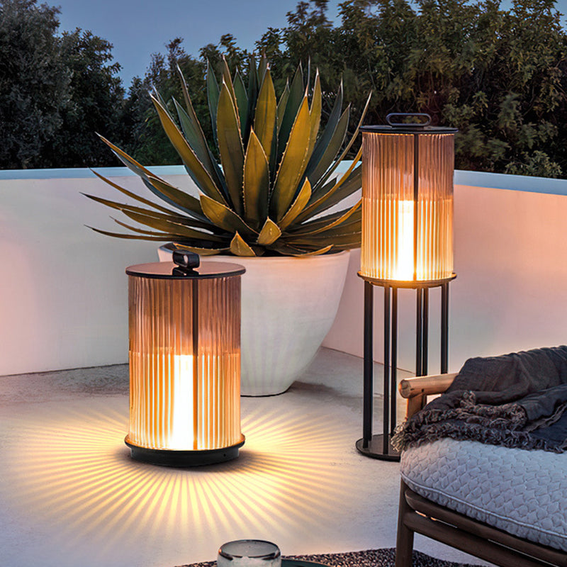 Modern Outdoor Wall Lights – Cylinder Glass and Stainless Steel Garden Lights for Patio Illumination 9