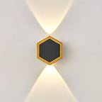 Modern Outdoor Wall Sconce Lamp – Hexagonal LED Wall Light in Durable Aluminum for Patios and Fences 0