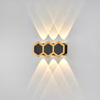 Modern Outdoor Wall Sconce Lamp – Hexagonal LED Wall Light in Durable Aluminum for Patios and Fences 3