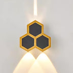 Modern Outdoor Wall Sconce Lamp – Hexagonal LED Wall Light in Durable Aluminum for Patios and Fences 4