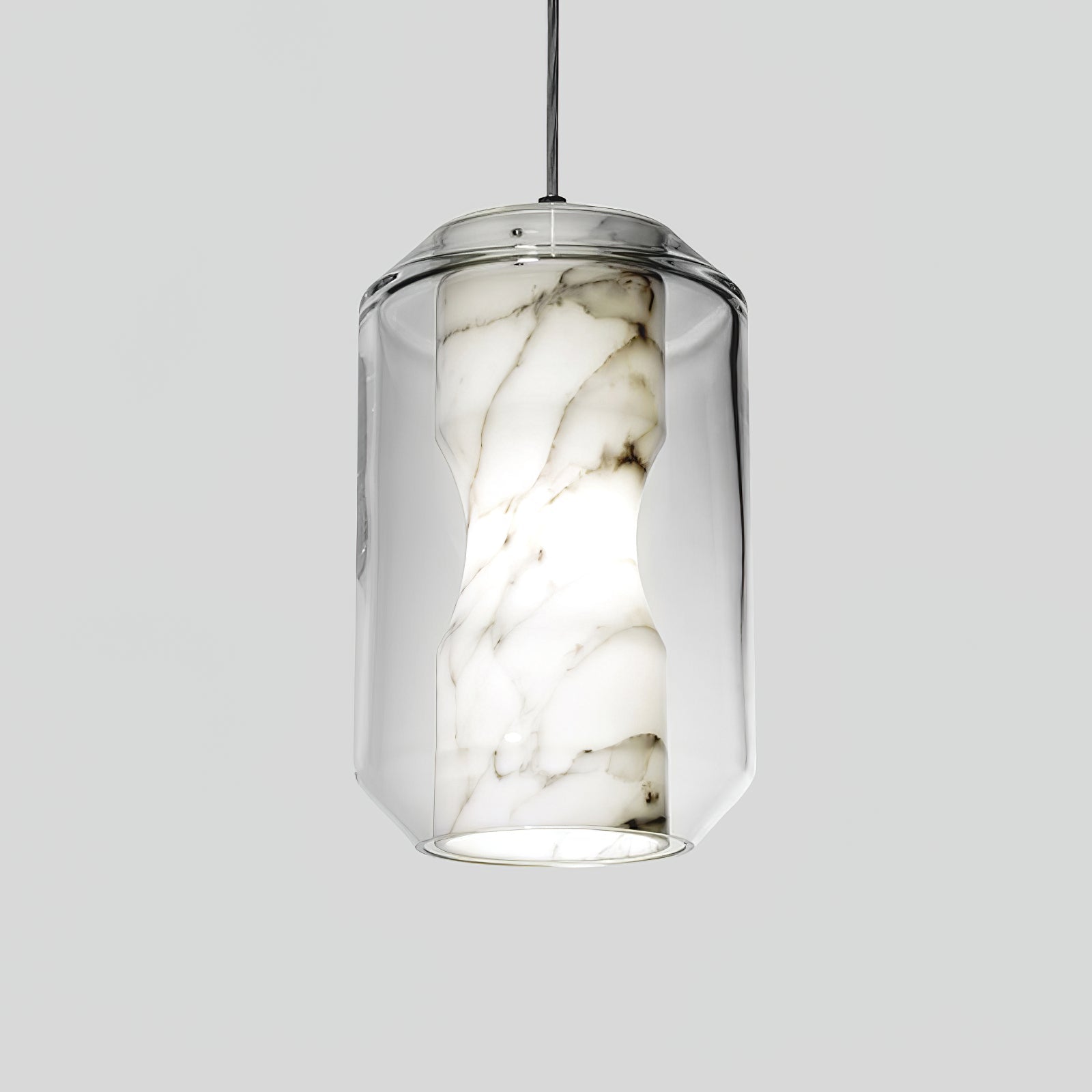 Modern Pendant Light Alabaster Glass Adjustable Height 0