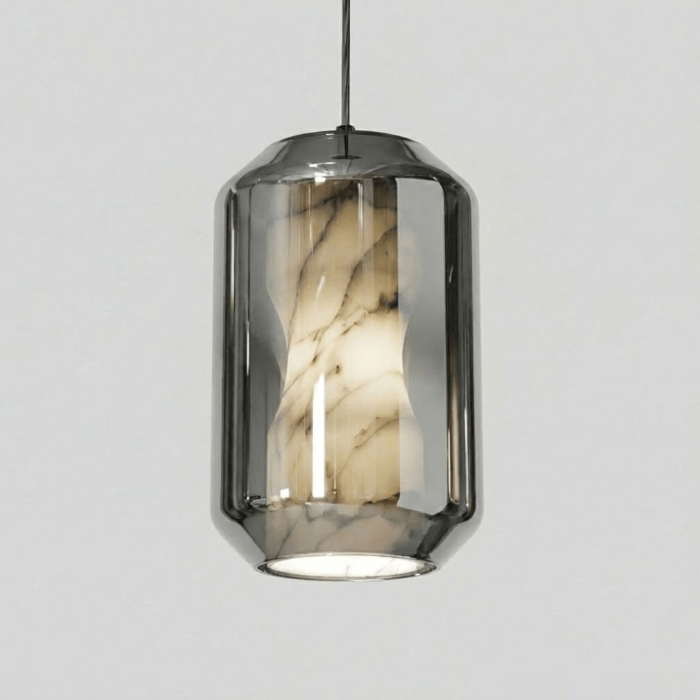 Modern Pendant Light Alabaster Glass Adjustable Height 10