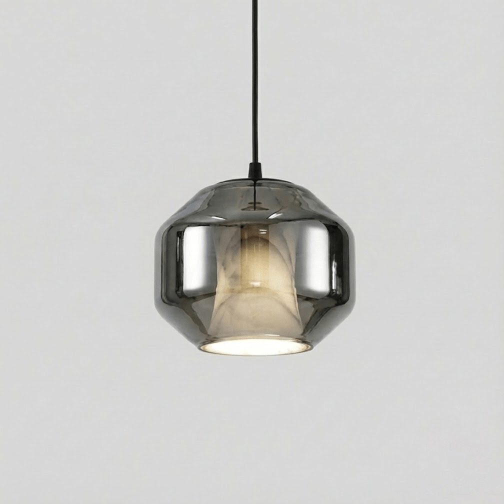 Modern Pendant Light Alabaster Glass Adjustable Height 12