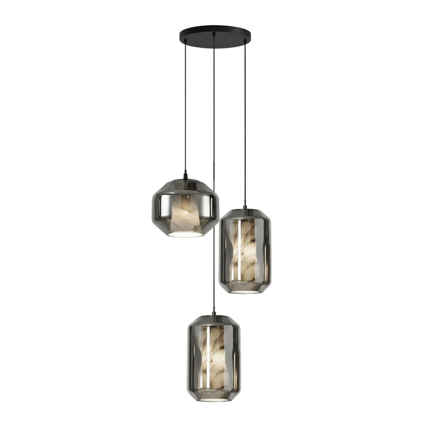 Modern Pendant Light Alabaster Glass Adjustable Height 20