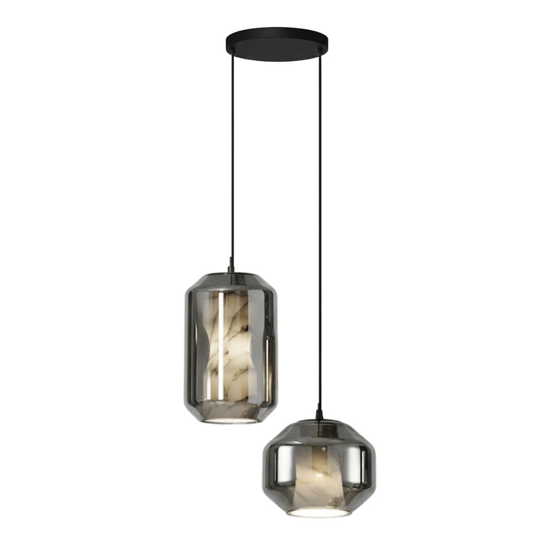 Modern Pendant Light Alabaster Glass Adjustable Height 22